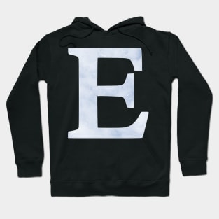 The Letter E Blue Marble Hoodie